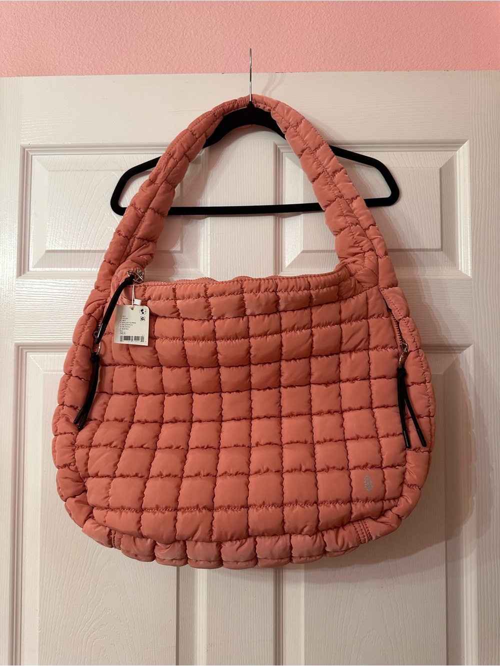 Free People Quilted Shoulder Bag Pink